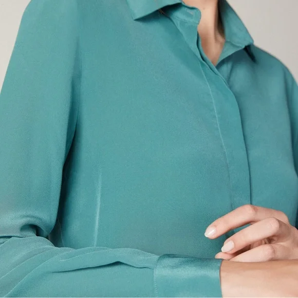100% FALCONERI Silk Blouse - Picture 3 of 9
